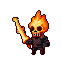 Infernal Skeleton Wields Fiery Blade, Menacing Attack