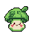 Pixel Art: set of kawaii mushrooms
