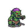 Pixel Art: set of troll colorful troll creatures - isometric view, game...
