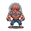 Pixel Art: fighting stance (generated with AI by sandacz).