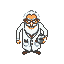 Pixel Art: character is walking (generated with AI by sandacz).