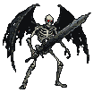 Skeletal Warrior: Menacing Sword & Dark Wings Advance