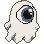 Pixel Art: one eyed ghost