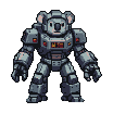 Pixel Art: character launches rocket
