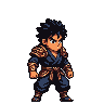 Pixel Art: dragon master fighter character