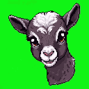 Pixel Art: ears moving up and down, blinking, chewing (generated with AI by Liratris Harpy).