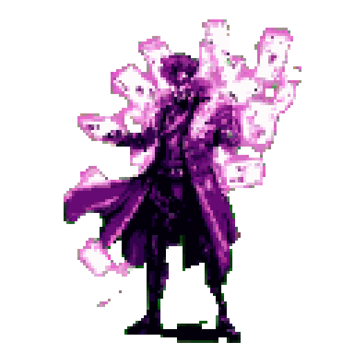 Pixel Art: gambit xman casting cards, solid background (without_bg) (generated with AI by sandacz).