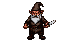 Malevolent gnome with bushy white beard lunges forward, brandishing a glinting knife in a furious combo attack.