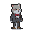 Elderly cat-person in a suit and spectacles, with grey fur and pointed ears.