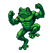 Mighty Muscular Frog: Confident Hero Pose