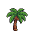 Pixel Art: set of tropical enviromental game assets