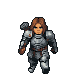 Armor-Clad Warrior's Determined Stride | Retro Gaming Feel