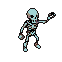 Pixel Art: skeleton attacks