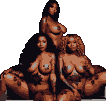 Pixel Art: Subject & Composition Characters: Three extremely busty nude...
