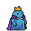 Regal Blue Slime King Dances with Joyful Spirit