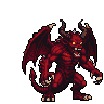 Pixel Art: classic rpg demon monsters