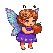 Pixel Art: pixie is flying around (generated with AI by sandacz).