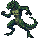Green Lizard Warrior: Ready for Battle