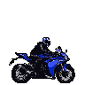 Pixel Art: Faça a moto Yamaha r15 na cor azul quero ela piscando o faro...
