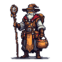 Pixel Art: character idle animation (generated with AI by pixie.haus).