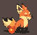 Pixel Art: make this fox shoot fire balls