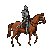 Knight's Gallop: Determined Rider on Horseback