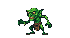Pixel Art: green goblin