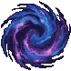 Pixel Art: cosmic swirl