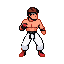 Pixel Art: character in fighting stance