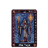 Pixel art generated with AI prompt: set of fantasy rpg tarot