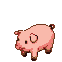 Pixel Art: pig walks