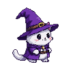 Cute Kitten Wizard Ready for Magic Adventure