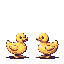 Pixel Art: ducklings animation (generated with AI by pixie.haus).