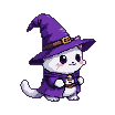 Sad Witch Cat Cries Softly