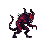 Pixel Art: monster attack with claws - loop 6-frame game animation