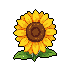 Pixel Art: set of different flowers (env game assets)