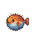 Pixel Art: set of unique fish