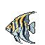 Pixel Art: set of classic fish