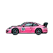Pixel Art: car is drifting (generated with AI by sandacz).