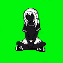 Pixel Art: make her hair flow a little bit by the wind (128x128) (generated with AI by Lystris Faerie).