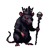 Sinister Rat King: Crimson Eyes, Skull Staff, Dark Ritual