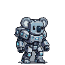 Pixel Art: koala robot in mech suit