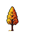Pixel Art: autumn trees