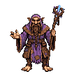 Pixel Art: troll mage is performing ritual danceb (generated with AI by sandacz).
