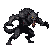 A hunched werewolf with glowing red eyes runs to the right.