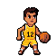Dynamic Basketball Player 12 Dribbling - Retro Game Feel