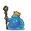 Pixel Art: slime king gives blessing