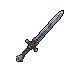 Pixel Art: set of 45-angled unique rpg weapons (swords, axes, clubs, wa...