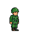 Pixel Art: toy soldier in different poses