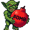 Mischievous Goblin Grins With Explosive Bomb